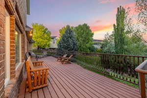 View of wooden terrace