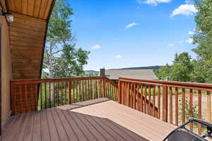 View of wooden deck