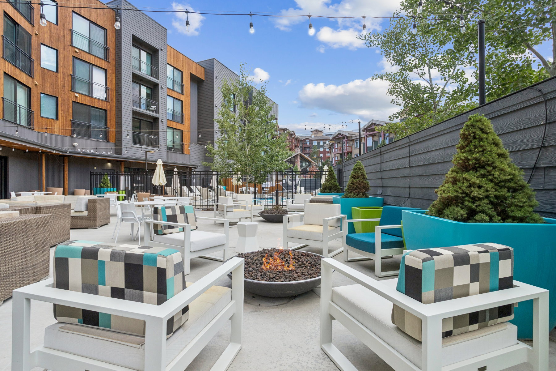 View of patio / terrace featuring an outdoor living space with a fire pit