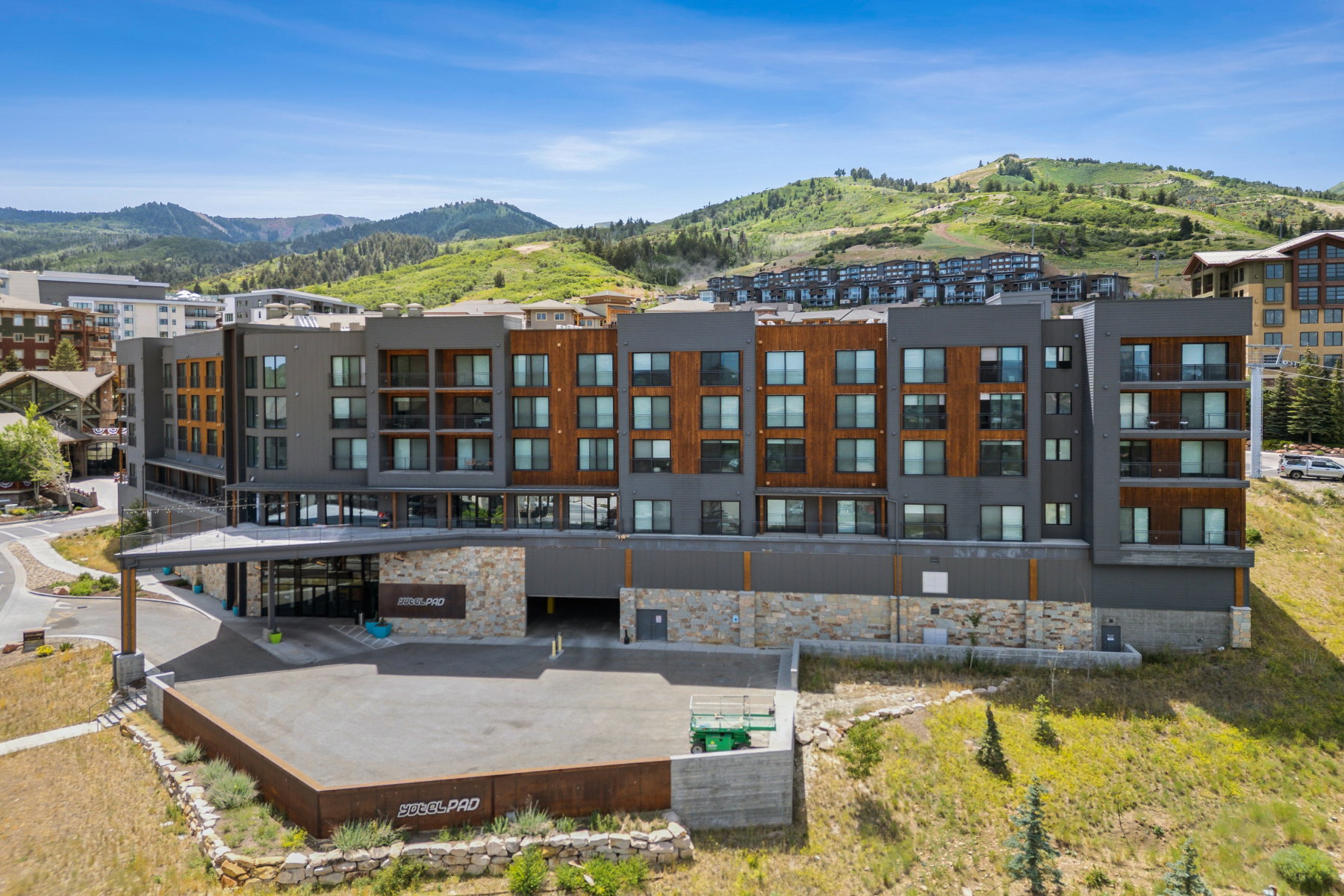 View of property with a mountain view