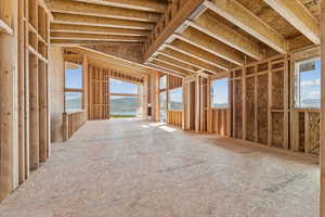 Miscellaneous room featuring plenty of natural light and a water view