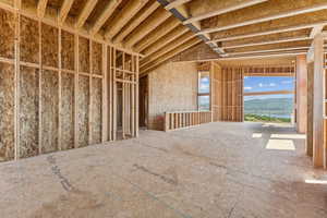 Miscellaneous room featuring a mountain view