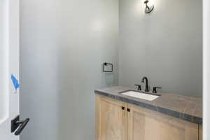 Bathroom featuring vanity