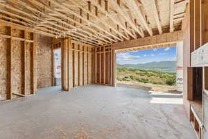 Misc room with a mountain view