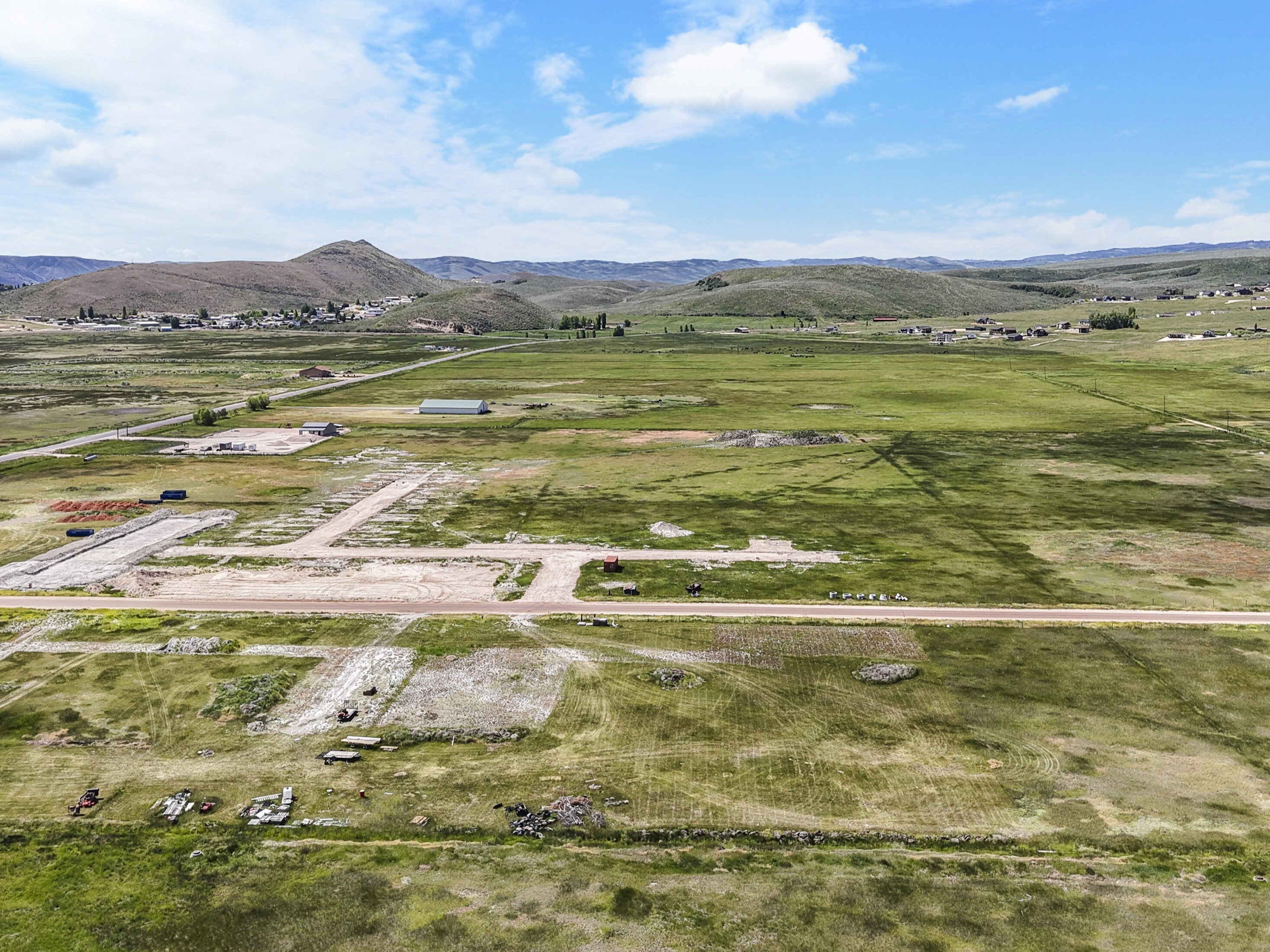 View of mountain background with rural landscape