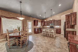 Dining area and kitchen