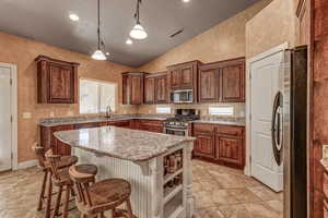 Stainless appliances and granite counters