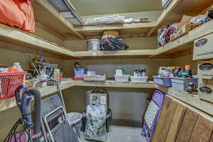 Garage workshop or additional storage area