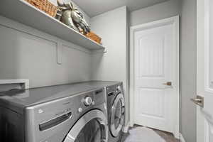 Laundry area with independent washer and dryer