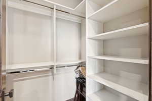 View of walk in closet