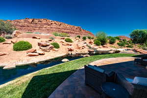 View of yard with a patio