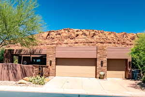 View of pueblo-style house