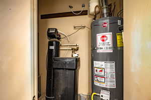 Utilities with strapped water heater