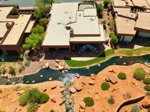 Aerial overview of property's location