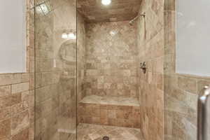 Full bath with a shower stall