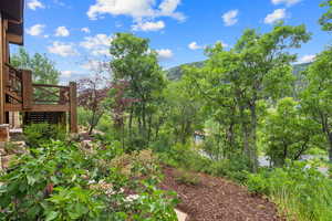 View of yard featuring a deck