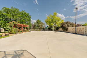 View of property's basketball court