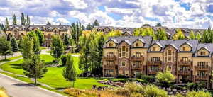 View of building exterior with a residential view