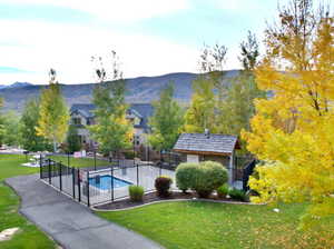 Hot tub just steps from the back patio