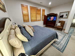 Master bedroom with smart TV