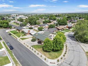 Aerial view of residential area