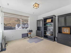 Unfurnished office with carpet floors