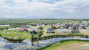 Bird's eye view of a large body of water