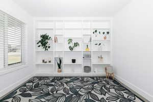 Living area with baseboards