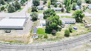 Aerial view of residential area