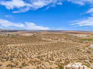 Overview of rural landscape with a desert landscape and property boundaries highlighted. Looking Southwest