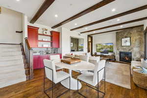 Lower level dining area