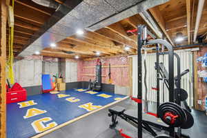 View of exercise area-walks out to patio