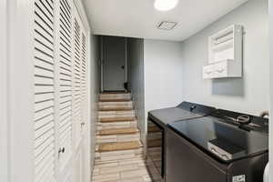 Laundry room with garage access