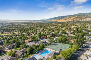 Aerial view of the neighborhood