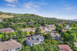 Aerial view of residential neighborhood