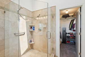 Primary Suite Bathroom & walk-in closet