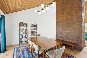 Spacious dining area