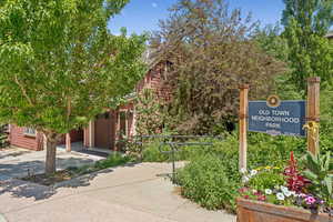 Surrounding community with concrete driveway
