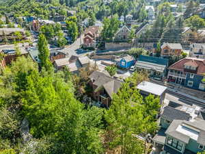 Aerial view of residential area