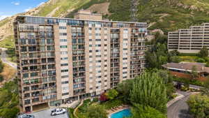 View of apartment building / complex with a mountain view