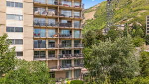 View of apartment building / complex with a mountain view
