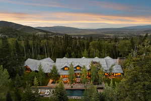 Mountain view with a heavily wooded area