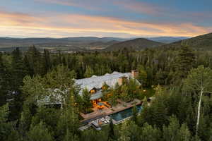 Mountain view featuring a forest