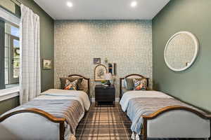 Bedroom with recessed lighting