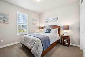 Bedroom featuring carpet floors