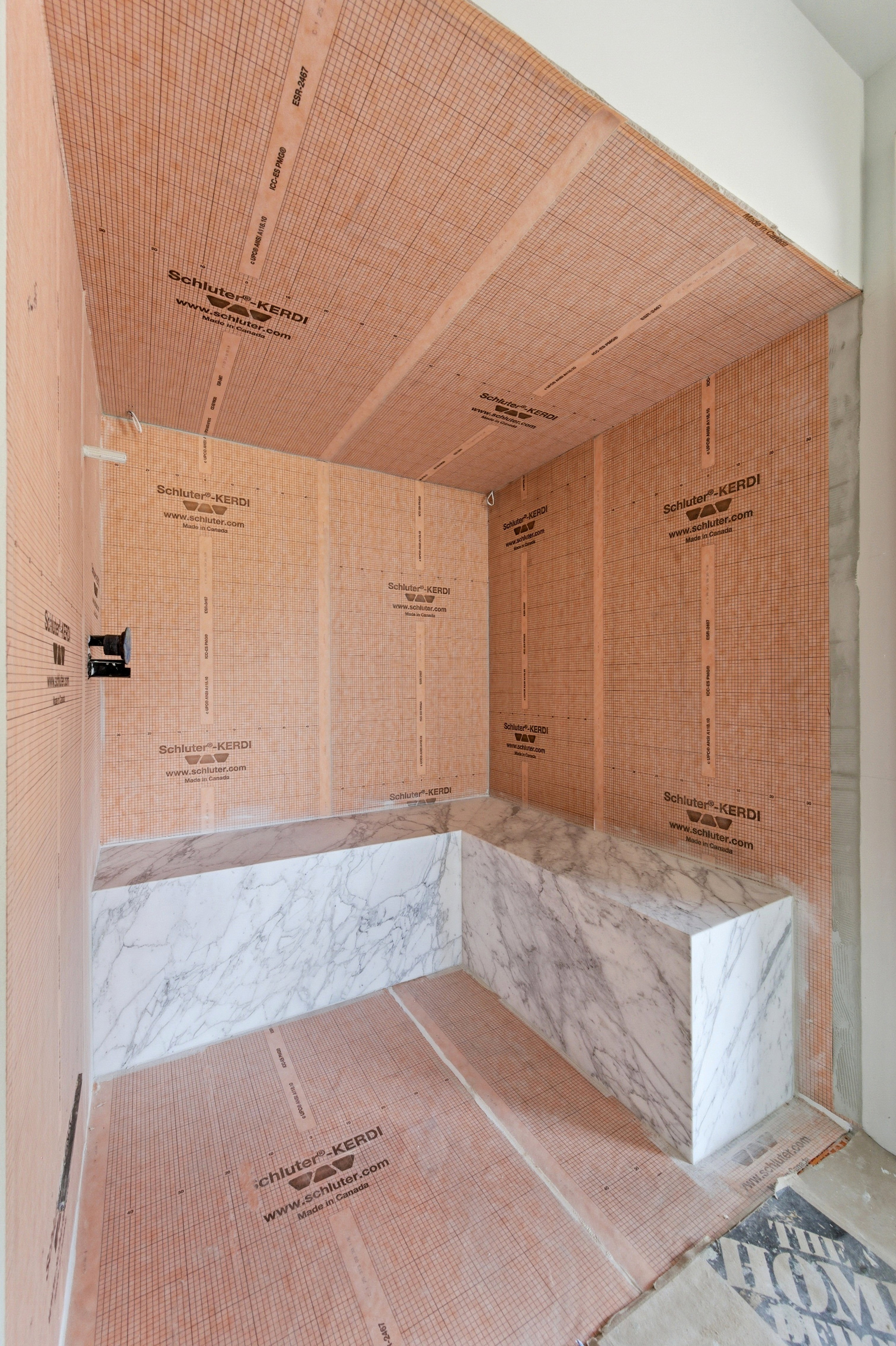Full bath with a relaxing sauna
