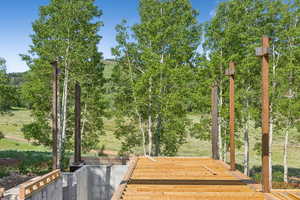 View of wooden terrace