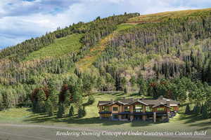 View of property location featuring a forest