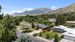 Mountain view with nearby suburban area