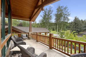 View of patio / terrace with view of scattered trees